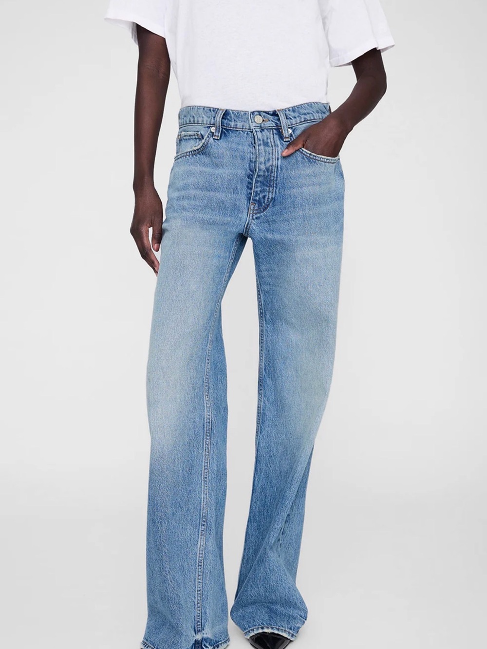 Anine Bing Hugh Jeans Baltic Blue NWT